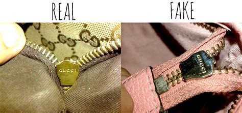 gucci fake vs real zippers|knockoff used gucci purses handbags.